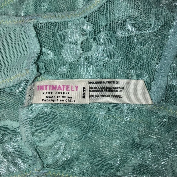 Free People Gallon Lace Deep-V Turquoise XS - Picture 5 of 6